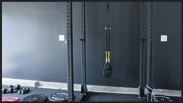 trx straps at mid-length